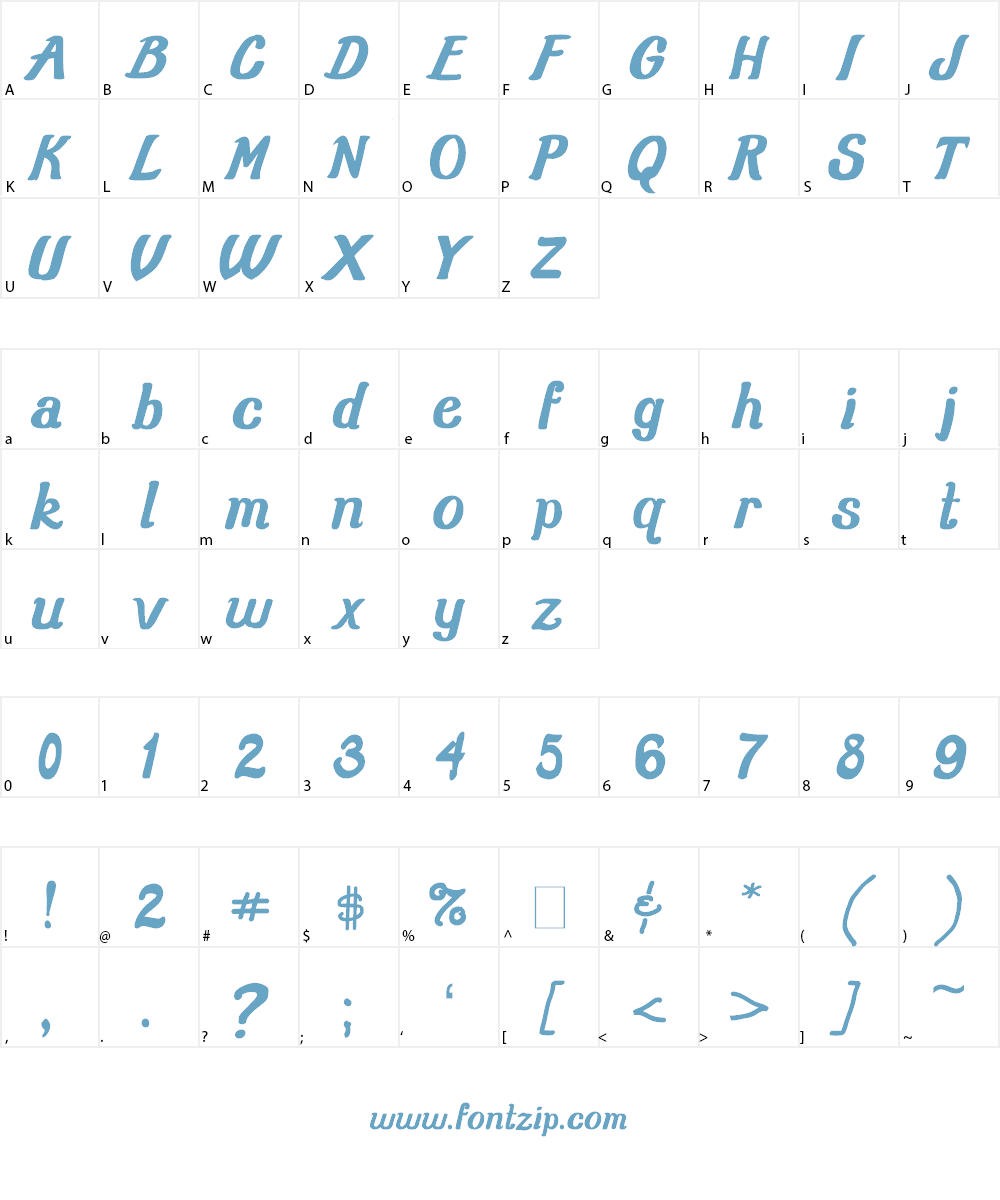 Old School Class Font Character